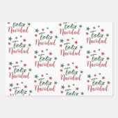Feliz Navidad Spanisch Moderne Weihnachten Geschenkpapier Set (Vorderseite)