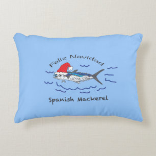 Feliz Navidad spanische Makrele Zierkissen