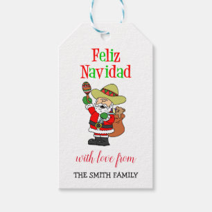 Feliz Navidad Spanische Santa Personalisierte Fami Geschenkanhänger
