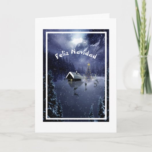 Feliz Navidad Spanische Weihnachten Karte (Vorderseite)