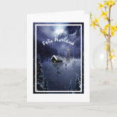 Feliz Navidad Spanische Weihnachten Karte (Gelbe Blume)