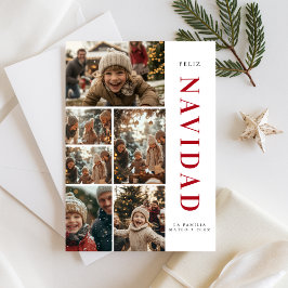 Feliz Navidad Spanische Weihnachtsfamilie 6 Foto Feiertagskarte