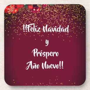 Feliz Navidad Spanische Weihnachtsgrüße Getränkeuntersetzer