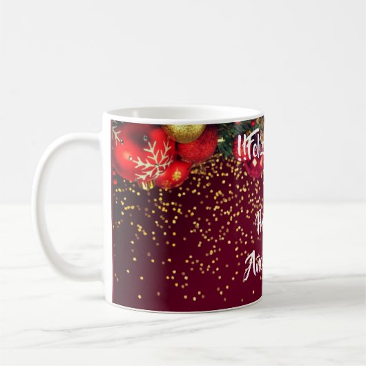 Feliz Navidad Spanische Weihnachtsgrüße Kaffeetasse (Links)