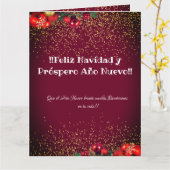 Feliz Navidad Spanische Weihnachtsgrüße Karte (Gelbe Blume)