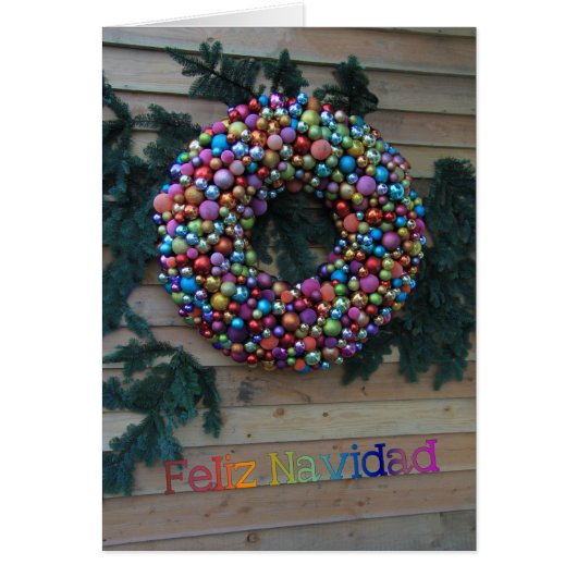 Feliz Navidad Spanische Weihnachtskarte (Vorne)