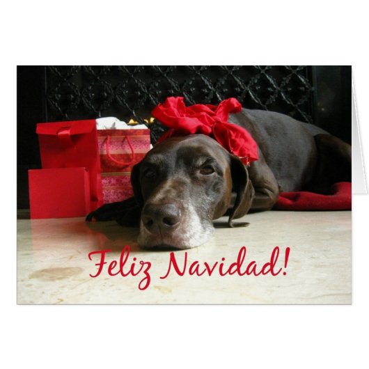 Feliz Navidad spanische Weihnachtskarte (Vorderseite (Horizontal))