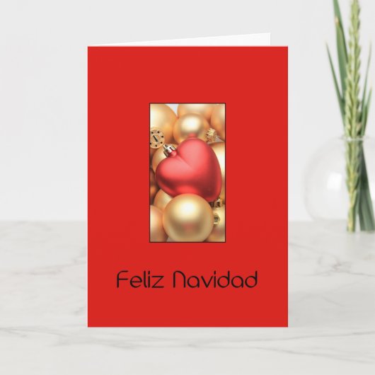 Feliz Navidad Spanische Weihnachtskarte Feiertagskarte (Vorderseite)