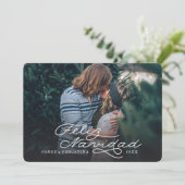 Feliz Navidad, Spanische Weihnachtskarte, Fotokart Feiertagskarte (Stehend Vorderseite)