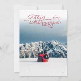 Feliz Navidad, Spanische Weihnachtskarte, Fotokart Feiertagskarte