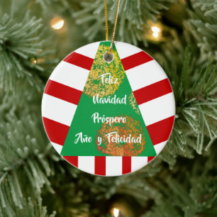 Feliz Navidad Spanischer Essenzieller Weihnachtsba Keramik Ornament