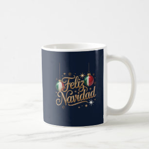 Feliz Navidad Spanischer Gold Weihnachtstasse Kaffeetasse
