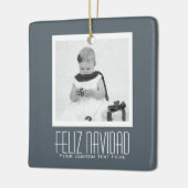 Feliz Navidad Spanischer Weihnachtsfest Personalis Keramikornament (Links)