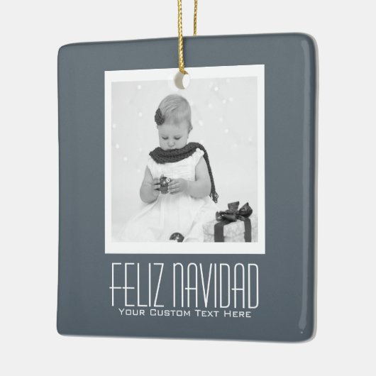 Feliz Navidad Spanischer Weihnachtsfest Personalis Keramikornament (Links)