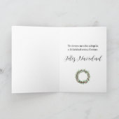 Feliz Navidad, spanischer Weihnachtskranz Feiertagskarte (Innenseite)