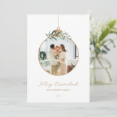 Feliz Navidad Spanisches Weihnachtsfest-Foto Feiertagskarte (Stehend Vorderseite)