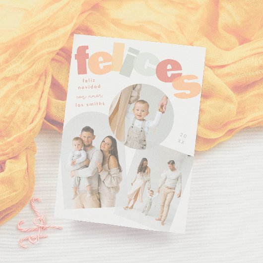 Feliz Navidad Spanisches Weihnachtsfoto Collage Feiertagskarte