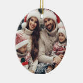 Feliz Navidad Spanish Candy Cane Red und Green Keramik Ornament (Rechts)