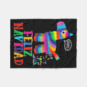 Feliz Navidad Spanish Christmas Funny Mexican Nata Fleecedecke (Vorderseite (Horizontal))