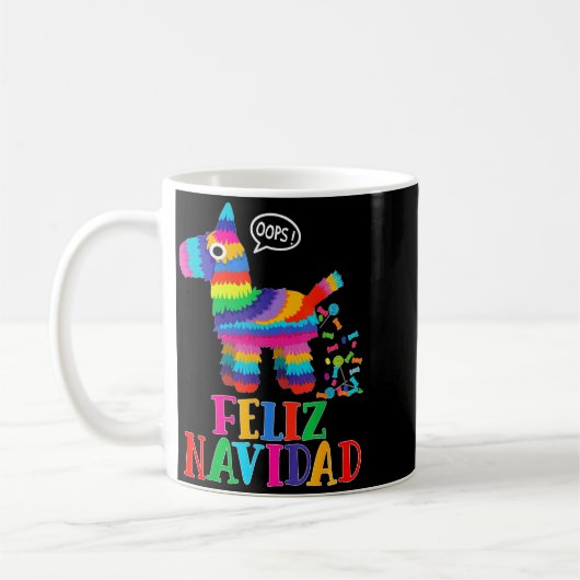 Feliz Navidad Spanish Christmas Funny Mexican Nata Kaffeetasse (Links)
