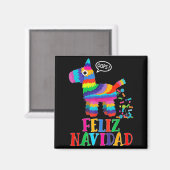 Feliz Navidad Spanish Christmas Funny Mexican Nata Magnet (Vorderseite/Rückseite)