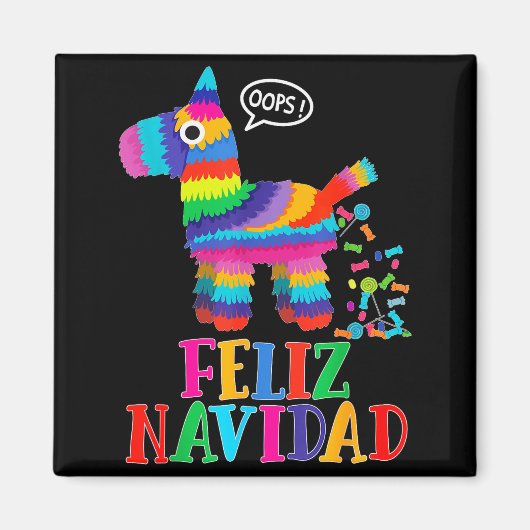 Feliz Navidad Spanish Christmas Funny Mexican Nata Magnet (Vorne)