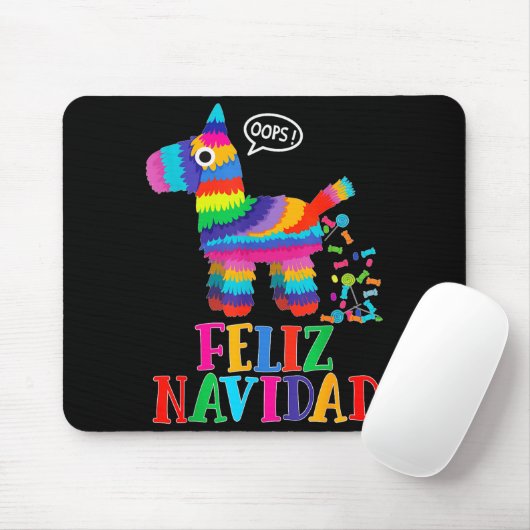 Feliz Navidad Spanish Christmas Funny Mexican Nata Mousepad (Mit Mouse)