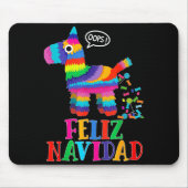 Feliz Navidad Spanish Christmas Funny Mexican Nata Mousepad (Vorne)