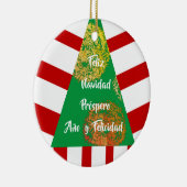Feliz Navidad Spanish Essential Christmas Tree Keramik Ornament (Rechts)