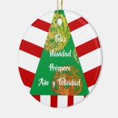 Feliz Navidad Spanish Essential Christmas Tree Keramik Ornament (Links)