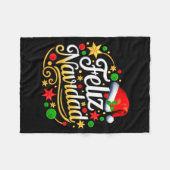 Feliz Navidad Spanish Mexican Christmas Xmas Holid Fleecedecke (Vorderseite (Horizontal))