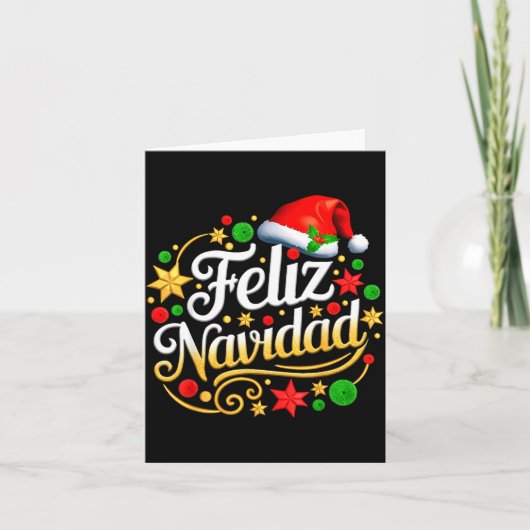 Feliz Navidad Spanish Mexican Christmas Xmas Holid Karte (Vorderseite)