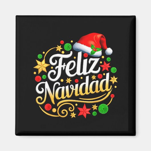 Feliz Navidad Spanish Mexican Christmas Xmas Holid Magnet (Vorne)