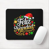 Feliz Navidad Spanish Mexican Christmas Xmas Holid Mousepad (Mit Mouse)