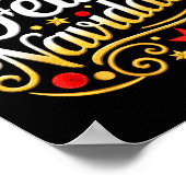 Feliz Navidad Spanish Mexican Christmas Xmas Holid Poster (Ecke)