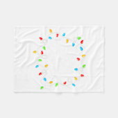 Feliz Navidad Spanish Mexican Christmas Xmas Light Fleecedecke (Vorderseite (Horizontal))