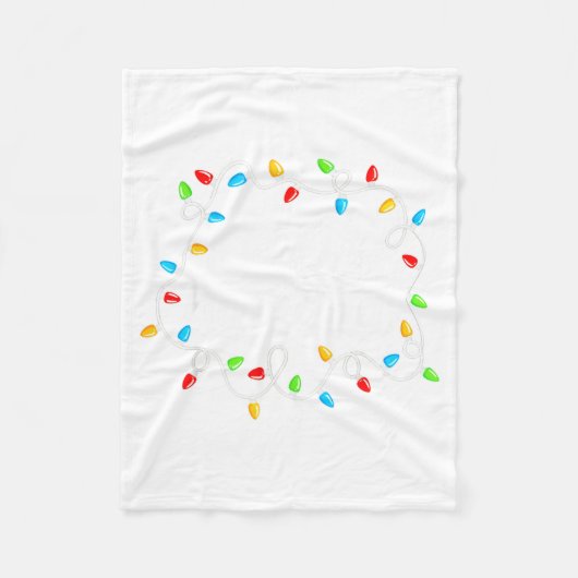 Feliz Navidad Spanish Mexican Christmas Xmas Light Fleecedecke (Vorderseite)