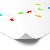 Feliz Navidad Spanish Mexican Christmas Xmas Light Poster (Ecke)