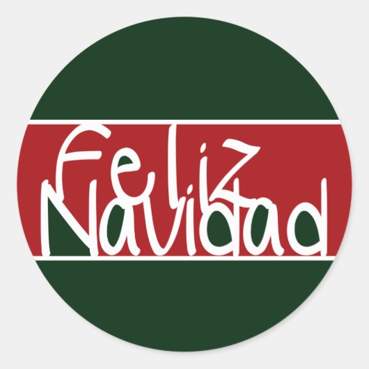 Feliz Navidad Stickers oder Umschlag Aufkleber (Vorderseite)