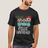 Feliz Navidad Sugar Skull in T-Shirt (Vorderseite)