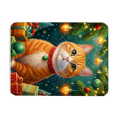Feliz navidad te desea mi gato naranja magnet (Horizontal)