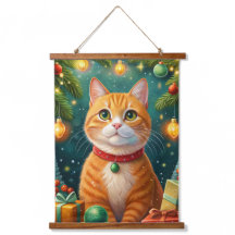 Feliz navidad te desea mi gato naranja