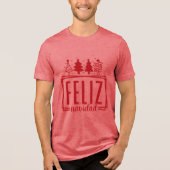 Feliz Navidad Tri-Blend Shirt (Vorderseite)