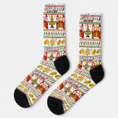 Feliz Navidad Ugly Sweater Pattern Socken (Linkes Detail)