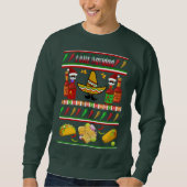 Feliz Navidad Ugly Sweater Pattern Sweatshirt (Vorderseite)