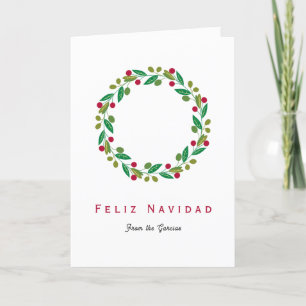 Feliz Navidad - Vertical - Non Foto Holiday Card Feiertagskarte