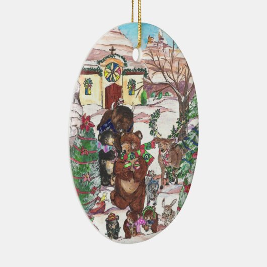 Feliz Navidad Verzierung Keramik Ornament (Rechts)