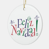 Feliz Navidad Verzierung Keramik Ornament (Links)
