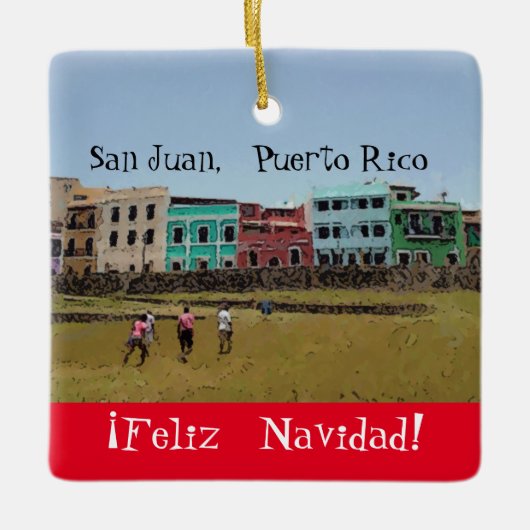 ¡ Feliz Navidad! Verzierung Keramikornament (Vorderseite)