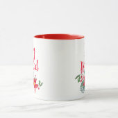 Feliz Navidad Watercolor - Weihnachtsfeierliche Ta Tasse (Zentrum)